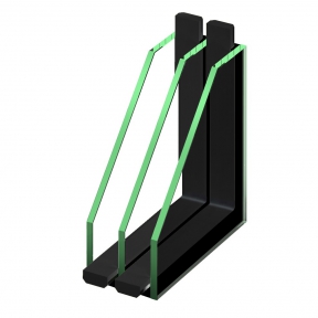 Izolační protisluneční (reflexní) trojsklo s TPS rámečkem, Ug= 1,0 (celková síla skla 28mm - 30mm)